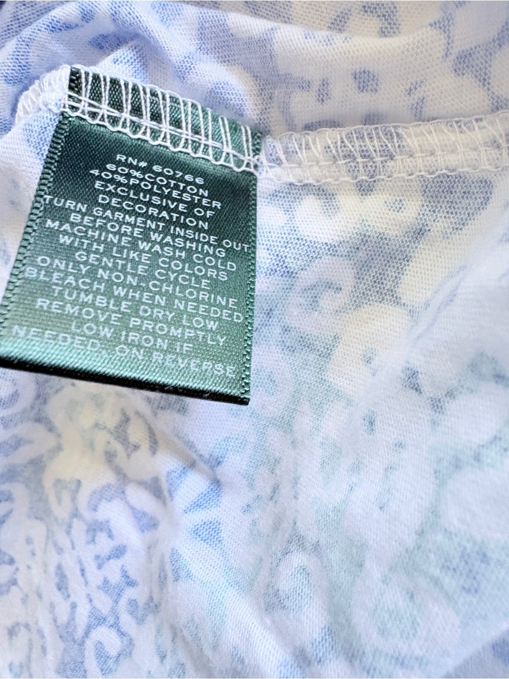 NWT Lauren Ralph Lauren Blue Medallion Cotton Sleep Shirt Nightgown Medium - Picture 3 of 17